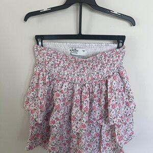 Hollister Pink Floral Mini Skirt 310